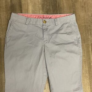 Dockers Light Gray Chinos with Pink Waistband Accent 12M